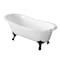 Aqua Eden 66.94 L, 30.69 W, White/Matte Black, Cast Iron VCT7D673122ZB0 - alternate 1